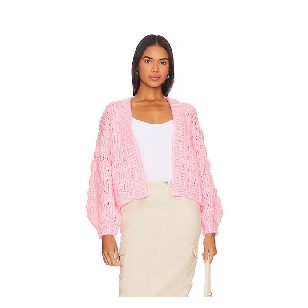 Callahan Knitwear Gigi Pink Chunky Cardigan Sz. M